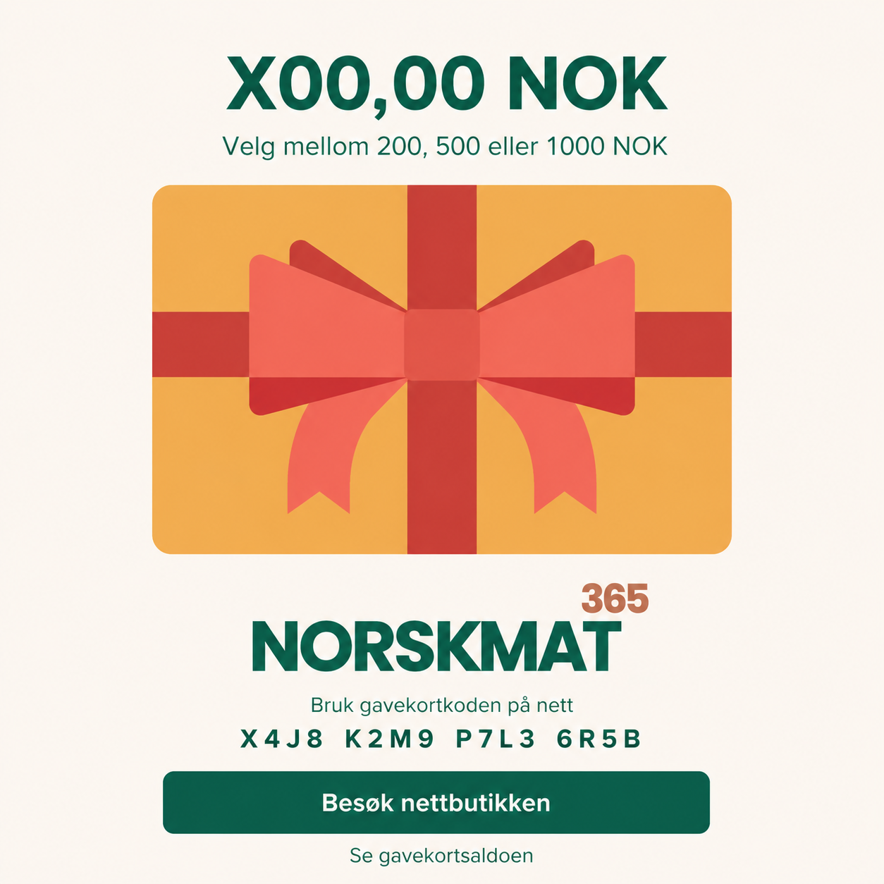 NorskMat365 Gavekort