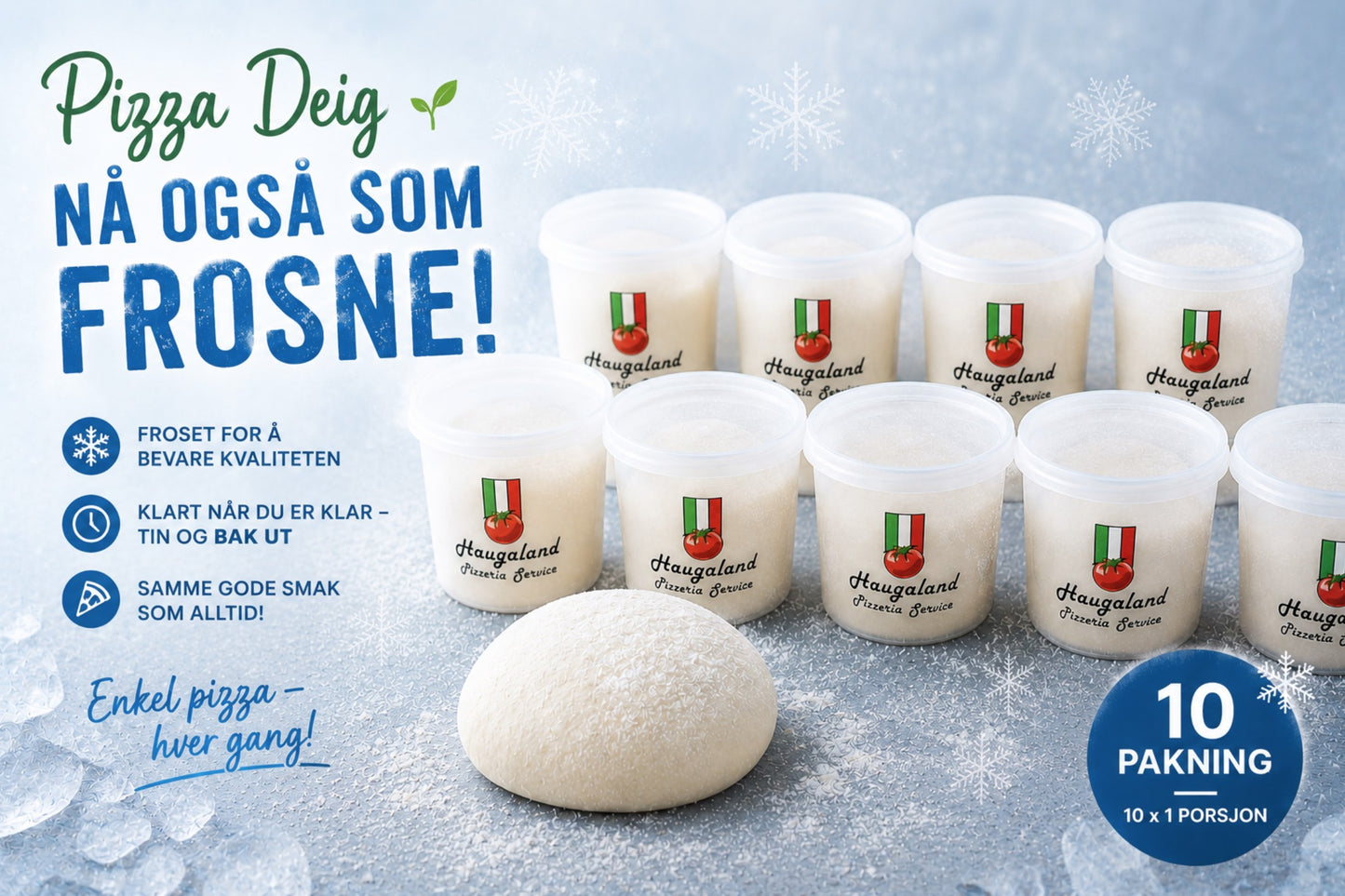 Pizza Deigemne Frossen