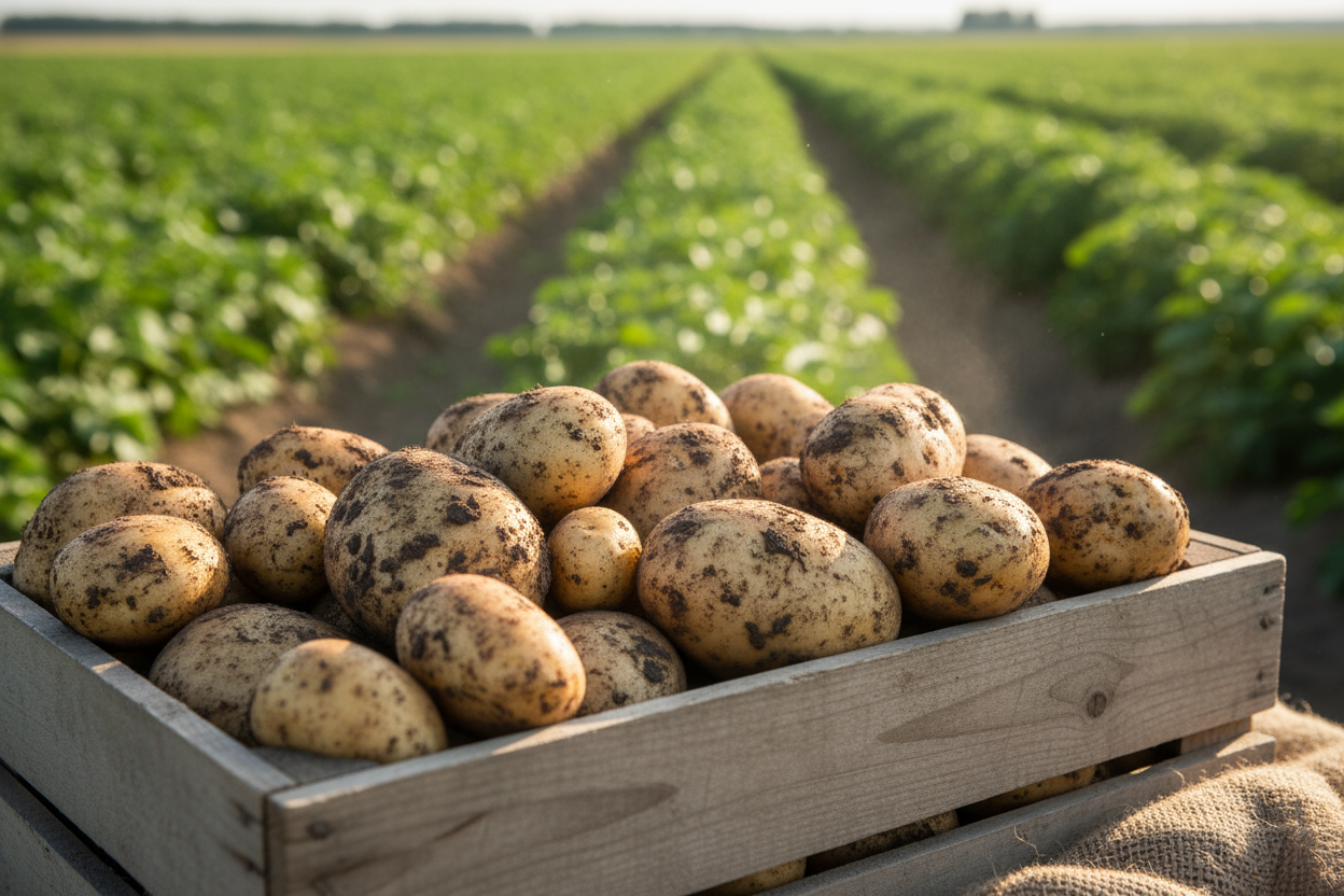 lokal produsert potet direkte fra bonden